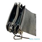 BOLSITO CACHAREL BANDOLERA CON SOLAPA ACERO | LB252306-14 | BOLSACS - Tu Tienda Online de Marroquinería, Viaje y Complementos