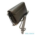 BOLSITO CACHAREL BANDOLERA CON SOLAPA ACERO | LB252306-14 | BOLSACS - Tu Tienda Online de Marroquinería, Viaje y Complementos