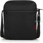 Bandolera para hombre Gabol Crony Eco en lona negra | Resistente, ligera y perfecta para llevar tablet o uso diario