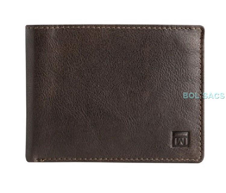 Cartera de hombre en piel natural formato americano Matties | Compacta, elegante y duradera