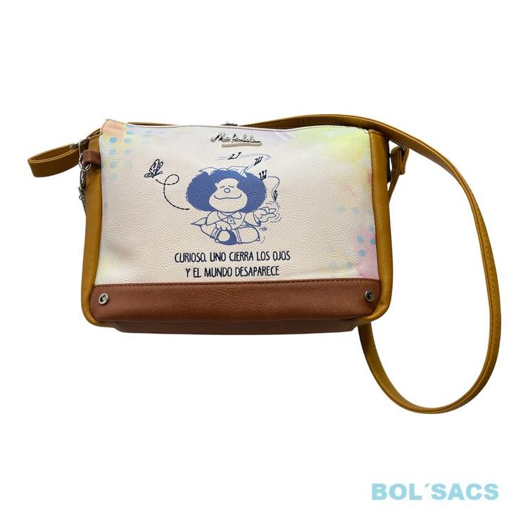 BOLSO BANDOLERA MUJER MAFALDA CON FRASE | M23-4646MA | BOLSACS - Tu Tienda Online de Marroquinería, Viaje y Complementos