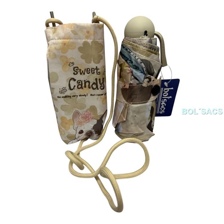 PARAGUAS MINI CANDY & SWEET CON FUNDA BANDOLERA | CS-342 | BOLSACS - Tu Tienda Online de Marroquinería, Viaje y Complementos