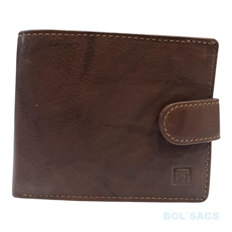 CARTERA HOMBRE AMERICANA CIERRE BOTON Y MONEDERO MATTIES | 0001541580 | BOLSACS - Tu Tienda Online de Marroquinería, Viaje y Complementos