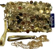 BOLSO DE VESTIR CON LENTEJUELAS COLOR ORO | ALF221 | BOLSACS - Tu Tienda Online de Marroquinería, Viaje y Complementos