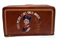 MONEDERO BILLETERO DE MUJER FRIDA KALHO MARRON | K-4919CU | BOLSACS - Tu Tienda Online de Marroquinería, Viaje y Complementos