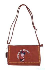 BANDOLERA DE MUJER FRIDA KAHLO CUERO CON SOLAPA | K-4917CU | BOLSACS - Tu Tienda Online de Marroquinería, Viaje y Complementos