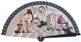 ABANICO DE MADERA ESTAMPADO SERIE MALAKA | 79 | BOLSACS - Tu Tienda Online de Marroquinería, Viaje y Complementos
