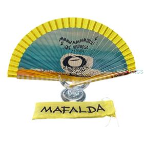 ABANICO DE MADERA MAFALDA | M24-8052 | BOLSACS - Tu Tienda Online de Marroquinería, Viaje y Complementos
