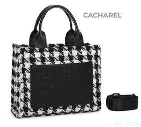 BOLSO CACHAREL ASAS Y BANDOLERA PATA DE GALLO | CA23200-34 | BOLSACS - Tu Tienda Online de Marroquinería, Viaje y Complementos