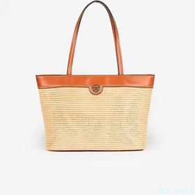 BOLSO SHOPPER DE MUJER RAFIA/POLIPIEL | 00001723 | BOLSACS - Tu Tienda Online de Marroquinería, Viaje y Complementos