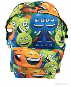 MOCHILA ESCOLAR EMOJIS | 22032 | BOLSACS - Tu Tienda Online de Marroquinería, Viaje y Complementos