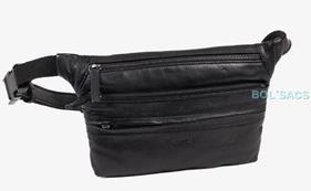 RIÑONERA EN PIEL NATURAL MATTIES NEGRA | 0004025620 | BOLSACS - Tu Tienda Online de Marroquinería, Viaje y Complementos