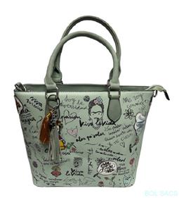 BOLSO SHOPPING "GRAFFITI" FRIDA KAHLO | K22-4507-AQ | BOLSACS - Tu Tienda Online de Marroquinería, Viaje y Complementos