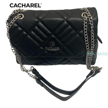 BOLSO CACHAREL ACOLCHADO NEGRO | CW242143-1 | BOLSACS - Tu Tienda Online de Marroquinería, Viaje y Complementos