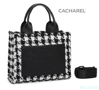 BOLSO CACHAREL ASAS Y BANDOLERA PATA DE GALLO | CA23200-34 | BOLSACS - Tu Tienda Online de Marroquinería, Viaje y Complementos