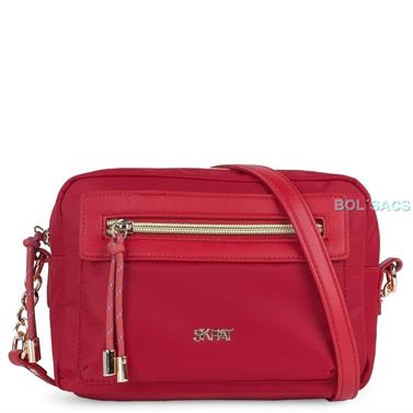 BOLSO BANDOLERA MUJER ROJO SKPAT EN NYLON | 307686 | BOLSACS - Tu Tienda Online de Marroquinería, Viaje y Complementos
