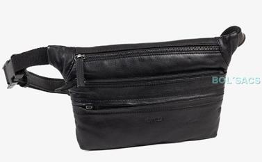 RIÑONERA EN PIEL NATURAL MATTIES NEGRA | 0004025620 | BOLSACS - Tu Tienda Online de Marroquinería, Viaje y Complementos