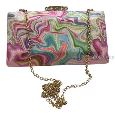 BOLSO DE FIESTA RIGIDO MULTICOLOR | 66F171 | BOLSACS - Tu Tienda Online de Marroquinería, Viaje y Complementos
