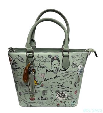 BOLSO SHOPPING "GRAFFITI" FRIDA KAHLO | K22-4507-AQ | BOLSACS - Tu Tienda Online de Marroquinería, Viaje y Complementos